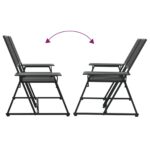 Banc de jardin 2 places 165 cm Noir Acier – Image 5