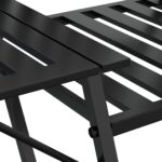 Banc de jardin 2 places 165 cm Noir Acier – Image 6