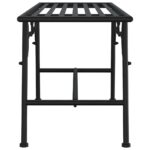 Banc tour d'arbre 110 cm Noir Acier – Image 2