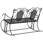 Banc à bascule 2 places 113 cm Noir Acier – Image 3