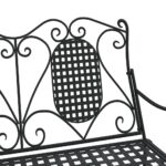 Banc à bascule 2 places 113 cm Noir Acier – Image 5