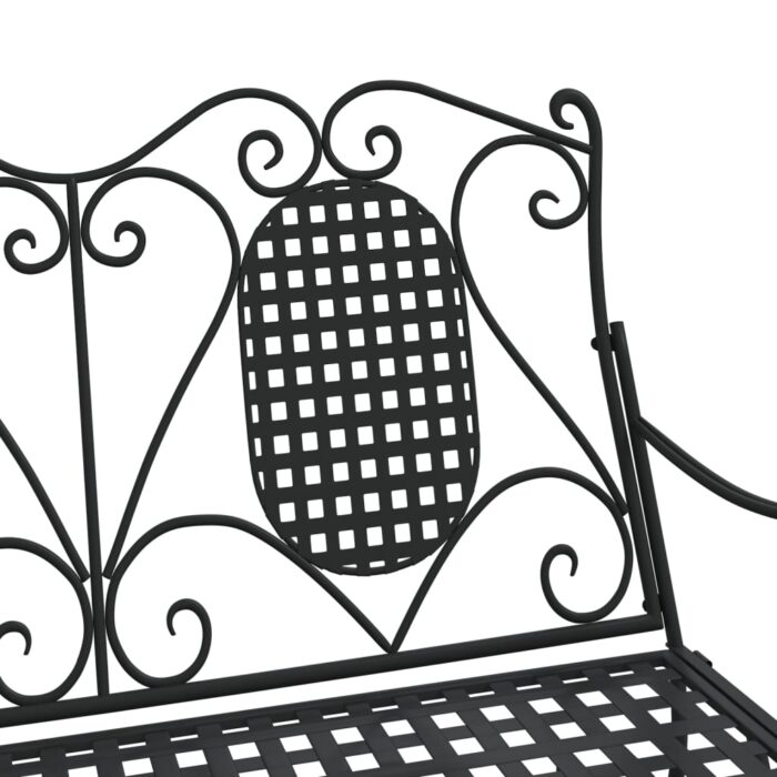 Banc à bascule 2 places 113 cm Noir Acier – Image 5