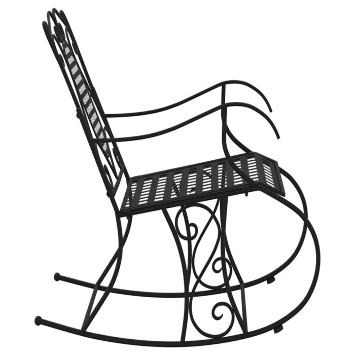 Banc à bascule 84 cm noir acier – Image 2