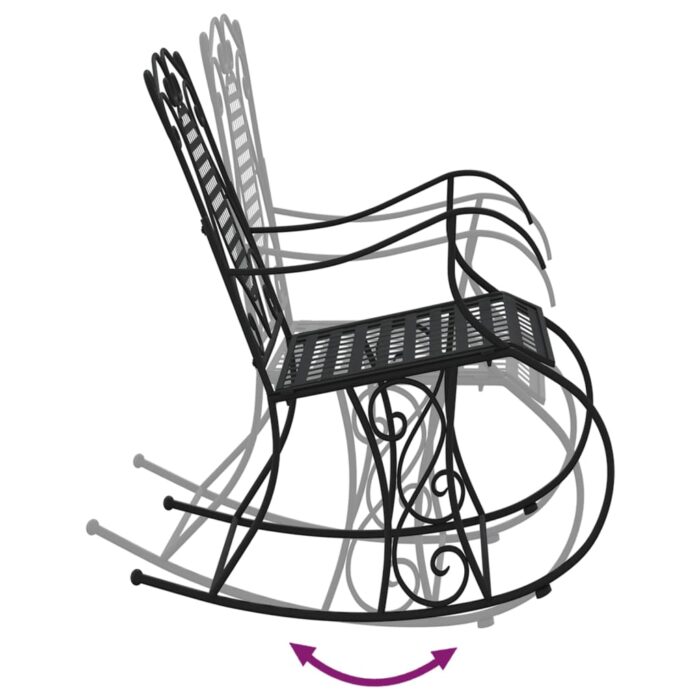 Banc à bascule 84 cm noir acier – Image 4