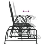 Banc coulissant 61 cm Noir Acier – Image 4