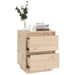 Tables de chevet 2 pcs 40x35x50 cm Bois de pin solide – Image 3
