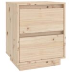 Tables de chevet 2 pcs 40x35x50 cm Bois de pin solide – Image 4