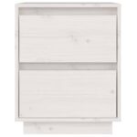 Tables de chevet 2 pcs Blanc 40x35x50 cm Bois de pin solide – Image 5