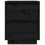 Tables de chevet 2 pcs Noir 40x35x50 cm Bois de pin solide – Image 5
