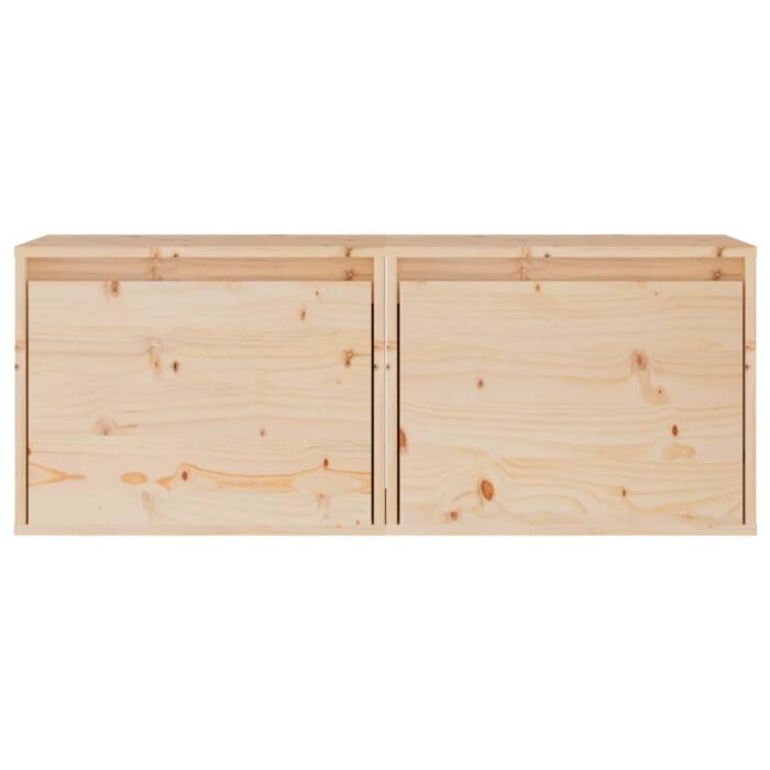 Armoires murales 2 pcs 45x30x35 cm Bois de pin massif – Image 4