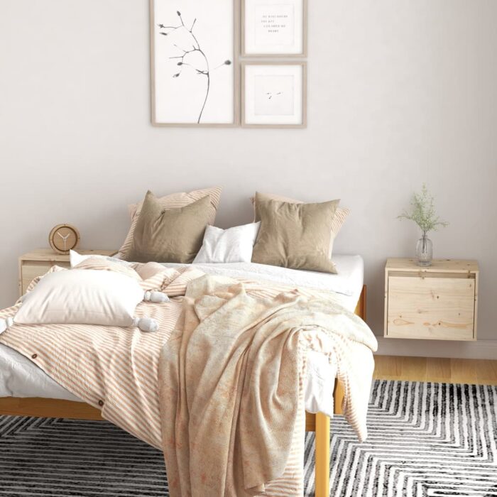 Armoires murales 2 pcs 45x30x35 cm Bois de pin massif – Image 1