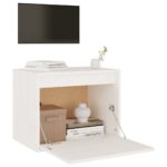 Armoire murale Blanc 45x30x35 cm Bois de pin massif – Image 2