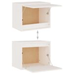 Armoire murale Blanc 45x30x35 cm Bois de pin massif – Image 6