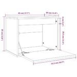 Armoire murale Blanc 45x30x35 cm Bois de pin massif – Image 9