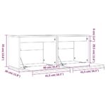 Armoires murales 2 pcs Blanc 45x30x35 cm Bois de pin massif – Image 10