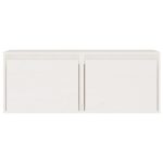 Armoires murales 2 pcs Blanc 45x30x35 cm Bois de pin massif – Image 4