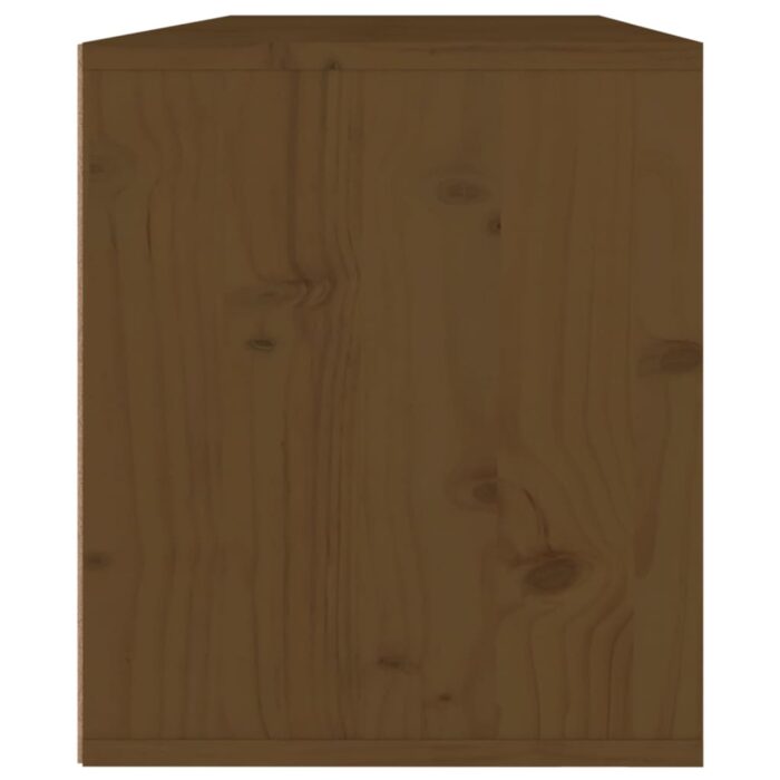 Armoires murales 2pcs Marron miel 45x30x35cm Bois de pin massif – Image 5