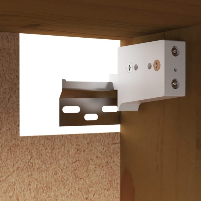 Armoires murales 2pcs Marron miel 45x30x35cm Bois de pin massif – Image 8