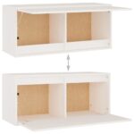 Armoire murale Blanc 80x30x35 cm Bois de pin massif – Image 6