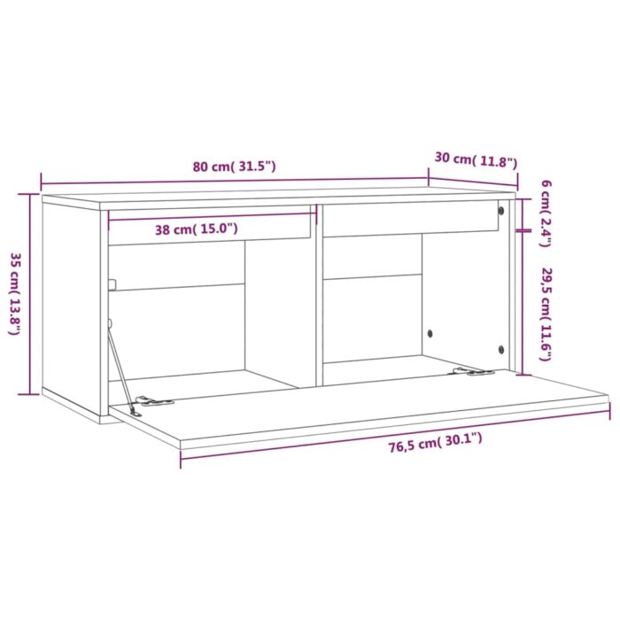 VXL8720286840498_g_en_hd_9.jpg Armoire murale Blanc 80x30x35 cm Bois de pin massif – Image 9