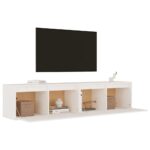 Armoires murales 2 pcs Blanc 80x30x35 cm Bois de pin massif – Image 5
