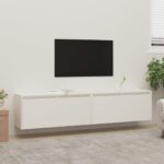 Armoires murales 2 pcs Blanc 80x30x35 cm Bois de pin massif