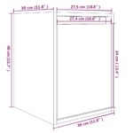 Armoire murale Marron miel 30x30x40 cm Bois de pin massif – Image 8