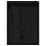 Armoires murales 2 pcs Noir 30x30x40 cm Bois de pin massif – Image 4