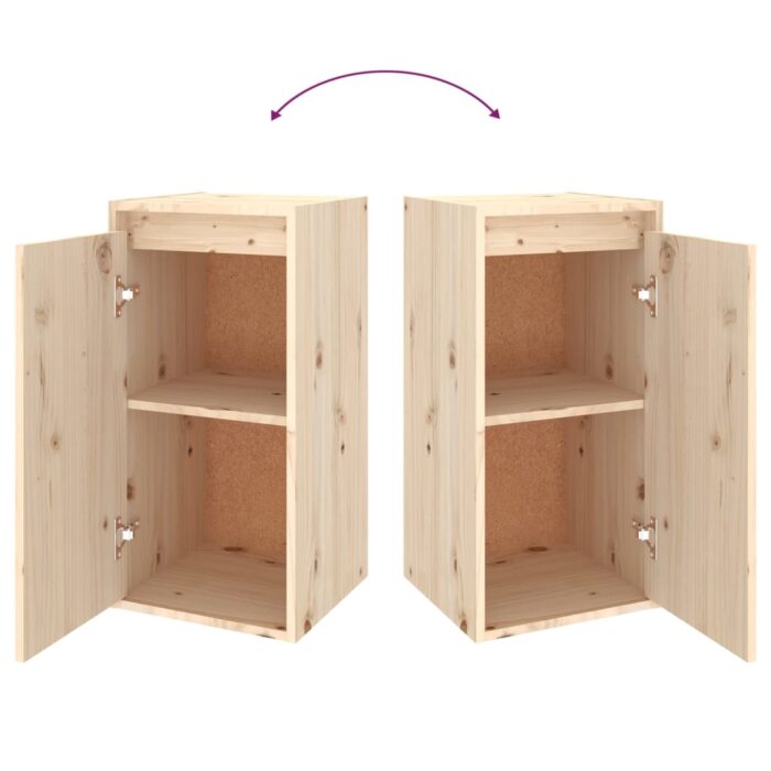 Armoires murales 2 pcs 30x30x60 cm Bois de pin massif – Image 8