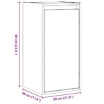 Armoires murales 2pcs Marron miel 30x30x60cm Bois de pin massif – Image 12