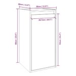 Armoires murales 2 pcs Noir 30x30x60 cm Bois de pin massif – Image 10