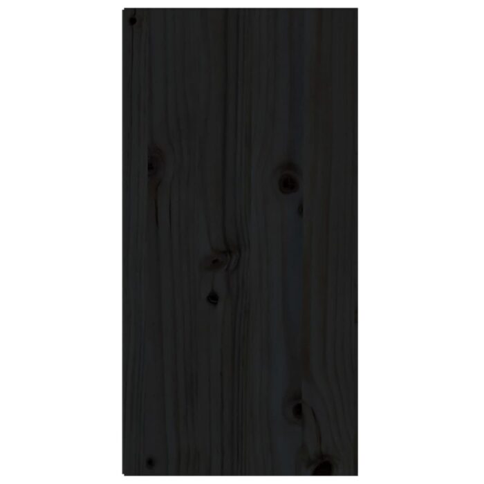 Armoires murales 2 pcs Noir 30x30x60 cm Bois de pin massif – Image 6