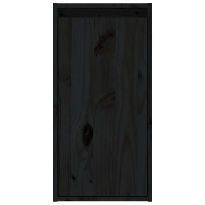 Armoires murales 2 pcs Noir 30x30x60 cm Bois de pin massif – Image 7