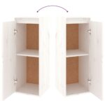 Armoire murale Blanc 30x30x80 cm Bois de pin massif – Image 6