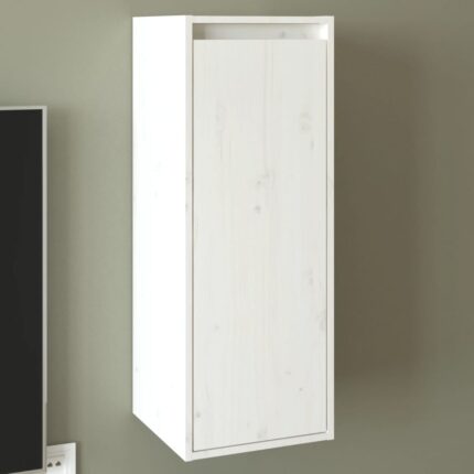 Armoire murale Blanc 30x30x80 cm Bois de pin massif