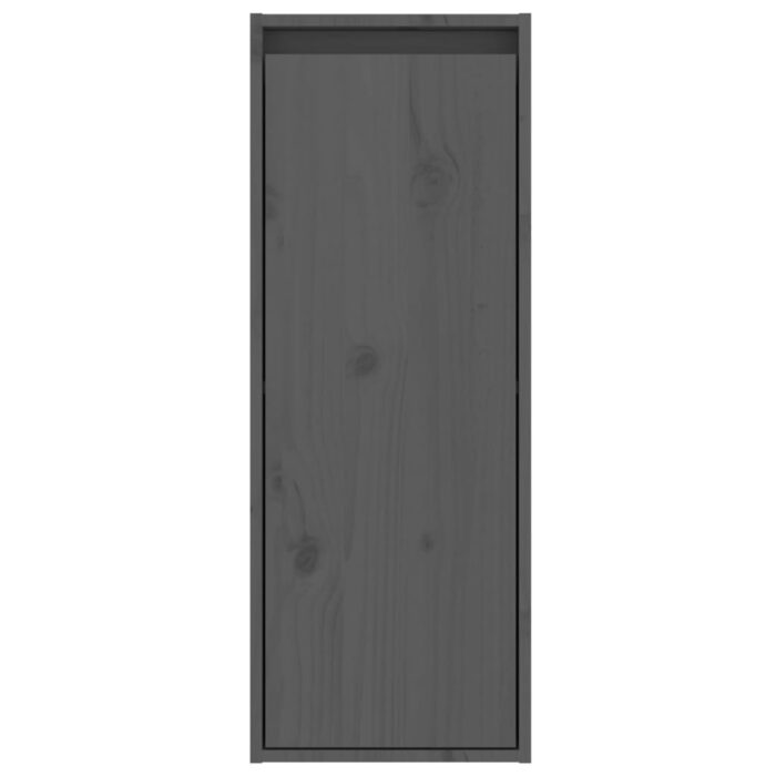 Armoire murale Gris 30x30x80 cm Bois de pin massif – Image 3