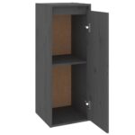 Armoires murales 2 pcs Gris 30x30x80 cm Bois de pin massif – Image 4