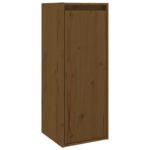 Armoires murales 2pcs Marron miel 30x30x80cm Bois de pin massif – Image 3