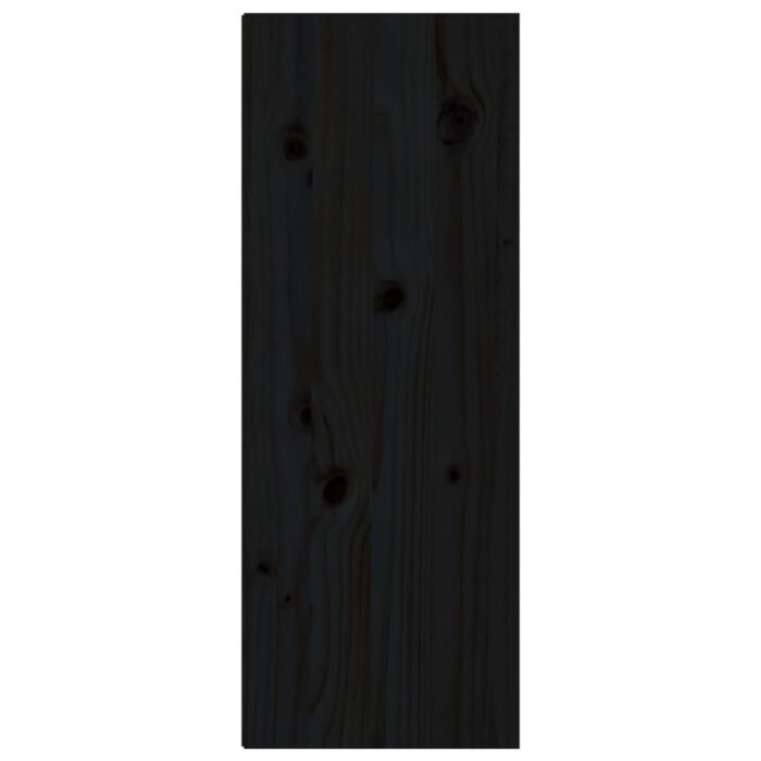 Armoire murale noir 30x30x80 cm Bois de pin massif – Image 4