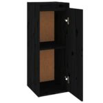 Armoire murale noir 30x30x80 cm Bois de pin massif – Image 5