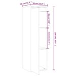 Armoires murales 2 pcs 30x30x100 cm Bois de pin massif – Image 8