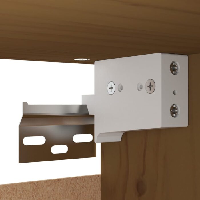 Armoires murales 2 pcs Marron miel 30x30x100 cm Pin massif – Image 6