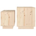 Tables basses gigognes 2 pcs Bois de pin massif – Image 4