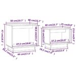 Tables basses gigognes 2 pcs Bois de pin massif – Image 6