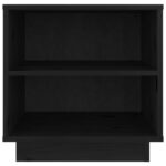 Tables de chevet 2 pcs Noir 40x34x40 cm Bois de pin solide – Image 4