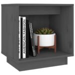 Tables de chevet 2 pcs Gris 40x30x40 cm Bois de pin solide – Image 2