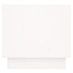 Table de chevet Blanc 35x34x32 cm Bois de pin solide – Image 4