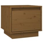 Tables de chevet 2pcs Marron miel 35x34x32cm Bois de pin solide – Image 4
