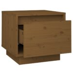 Tables de chevet 2pcs Marron miel 35x34x32cm Bois de pin solide – Image 5