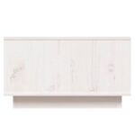 Table basse Blanc 55x56x32 cm Bois massif de pin – Image 5